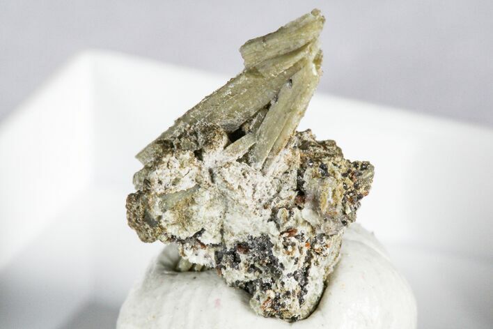 Rare Grey Elpidite Crystals with Rhodochrosite - Canada #380284